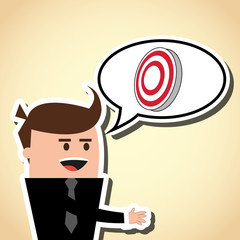 Businessman design. business icon. cartoon concept