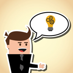 Businessman design. business icon. cartoon concept