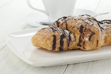 croissant roll with chocolate