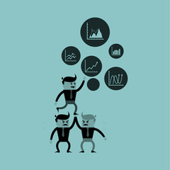 Project design. Businessman icon. Infographic concept