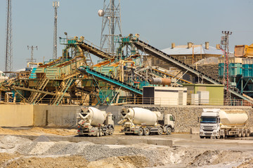 Ready mix concrete production plant