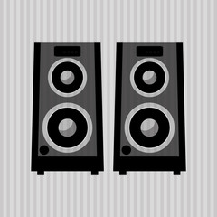 Music icon. Retro concept. Flat illustration