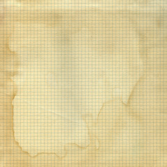 Vintage old worn math paper