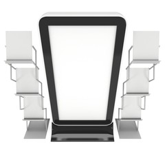 Trade show booth LCD TV stand.
