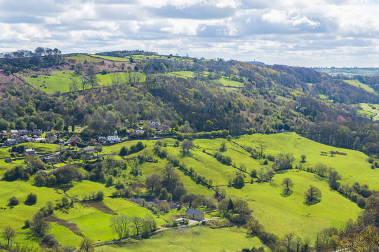 View of English countryside from Heights of Abraham, Derbyshire © beataaldridge