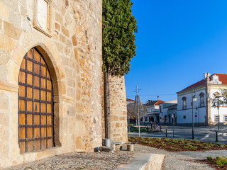 Fototapeta premium Gate of the medieval Castle of Alter do Chao, in the Portalegre District. Alto Alentejo, Portugal
