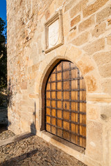 Gate of the medieval Castle of Alter do Chao, in the Portalegre District. Alto Alentejo, Portugal