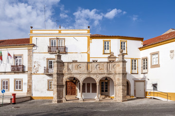 Naklejka premium Grao-Prior Veranda in Crato, Alto Alentejo, Portugal. This veranda was the stage of the marriage of King Dom Manuel I, the most important king of the Sea-Discoveries Era in the 15th and 16th century.