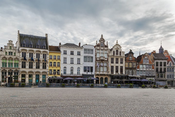Naklejka premium Grand Market Square (Grote Markt), Mechelen, Belgium