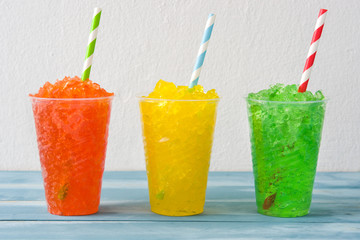 Colorful summer slushies
