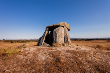 Tapadao dolmen in Crato, the second biggest in Portugal. Located in Aldeia da Mata, Crato.