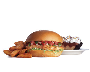Grilled chicken sandwich with pico di gallo combo