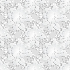 Floral  Seamless Pattern Background.