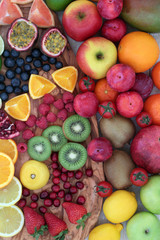 Naklejka na ściany i meble Delicious Fresh Fruit Selection