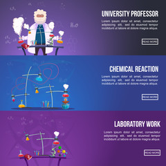 Chemistry Lab Colored Banner Set
