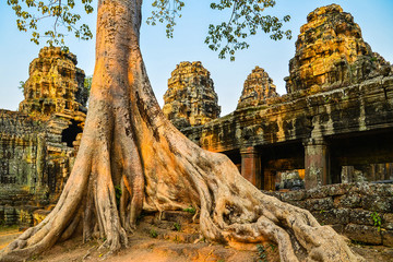 Temples of Banteay Kdei at Sundown - Angkor, Cambodia