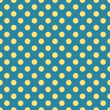 Yellow Dots On Blue Background