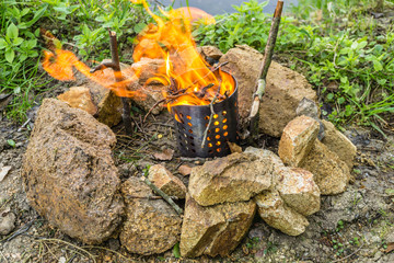 Lagerfeuer am See