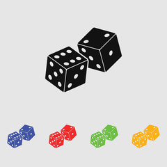 Simple vector dices icon