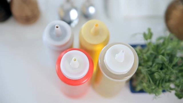 A chef is using ingredients to cook meals