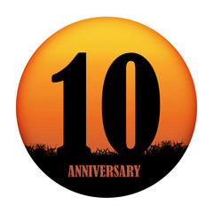 Template Logo Anniversary Vector Illustration