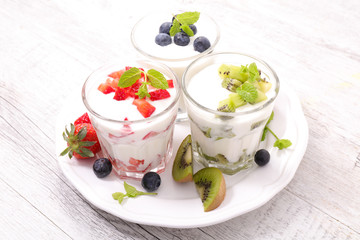 yogurt and fruit