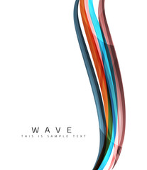 Colorful stripes wave composition, business template