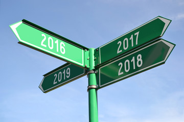Fototapeta premium 2016, 2017, 2018 and 2019 concept