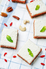 raw vegan cashew godji berries pecan dates bars