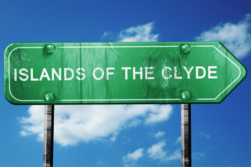 Islands of the clyde, 3D rendering, a vintage green direction si