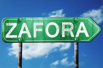 Zafora, 3D rendering, a vintage green direction sign