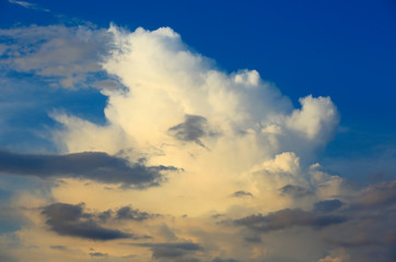 clouds in evening sky