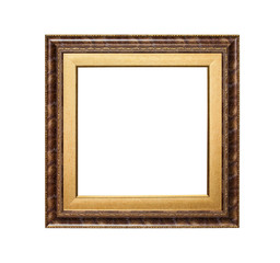 Classic painting canvas frame isolated on white background