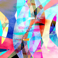 Fototapeta premium abstract watercolor geometric background