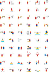 SPORTS colored flat icons