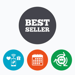 Best seller sign icon. Best seller award symbol