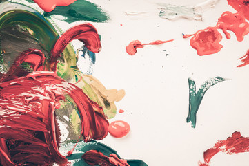 Child's painting with acrylic background