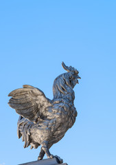 Rooster sculpture in Sochi park Arboretum.