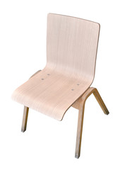Isolated wooden chair