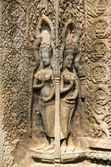 A Bas-Relief Statue of Khmer Culture