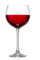 red wine in glass