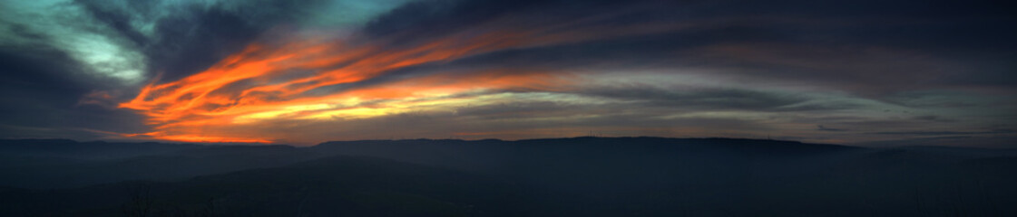 Template con un tramonto panoramico 