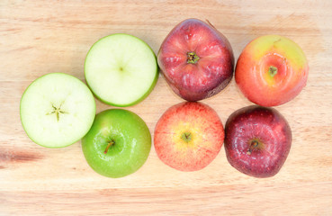 Apple collection with splash