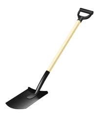 Photorealistic fiberglass shovel
