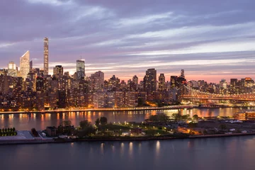 Photo sur Plexiglas New York Manhattan at sunset   