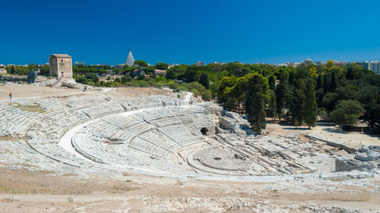 The greek theatre of Syracuse (Sicily)