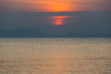 Andaman sea on sunset