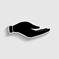 Hand sign. Sticker style icon