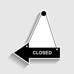 Closed sign. Sticker style icon