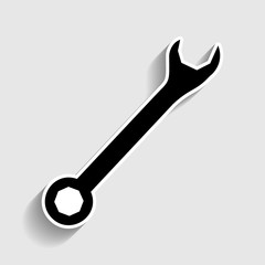 Crossed wrenches sign